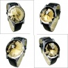 Blacky Heart Cat Watch (Weis) - Schwarze Katze mit Herz Quarz Armbanduhr wei