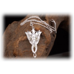Arwens Evening Star Pendant in 925 Sterling Silver with Multifaceted Swarowski Crystals