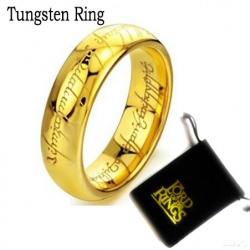  Der Ring der Macht (in verschiedenen Gr??en) - hartvergoldet mit feiner Lasergravur innen und au?en - inkl. 54cm Kette