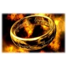  Der Ring der Macht (in verschiedenen Gr??en) - hartvergoldet mit feiner Lasergravur innen und au?en - inkl. 54cm Kette