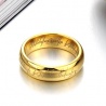 Der Ring der Macht 21,4mm - hartvergoldet mit feiner Lasergravur innen und au?en - inkl. 54cm Edelstahl-Kette
