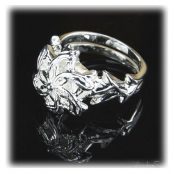  Nenya - Galadriels Ring des Wasser - hartversilbert mit 925er Sterling Silber mit facettenreichem Zirkon-Kristall