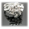  Nenya - Galadriels Ring des Wasser - hartversilbert mit 925er Sterling Silber mit facettenreichem Zirkon-Kristall