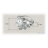 Nenya - der Weise Ring Galadriels - aus 925er Sterling Silber mit facettemreichen Zirkon-Kristall