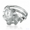 Nenya - Galadriels Ring des Wasser - hartversilbert mit 925er Sterling Silber mit facettemreichen Zirkon-Kristall