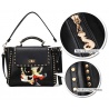 Gothic Fashion Damen-Umh?nge-Handtasche aus hochwertigem PU Leder