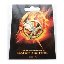 Spottt oil brooch Hunger Games *New Design* badge - old gold/bronze