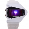 Futuristische LED-Fashion V Men - Quarz Armbanduhr - Farbauswahl-LED (ca. 3 Sek.) mit Datum (wei?), Wasser Resistent