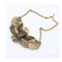 golden Egyptian eagle Horus - 3D pendant - hard gold plated incl. chain - Fashion Egypt