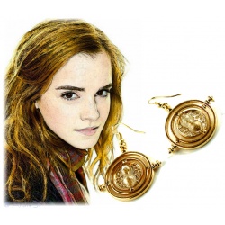 Hermione's Time Reverse Earrings Set - Hermione Granger Time-Turner with 18K Gilding