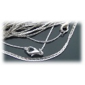 Fashion snake necklace without pendant approx. 42cm - very fine approx. 0.8mm and supple - made of stainless steel - hard silver