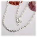 gorgeous loop necklace in 925 silver without pendant approx. 52cm - approx. 2mm - very supple