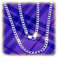 Gothic Fashion Glieder-Halskette ohne Anhänger ca. 54cm - ca. 4mm - aus 925 Sterling Silber (hochglanz poliert)