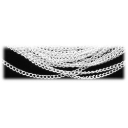  Edelstahl Halskette ohne Anh?nger 48cm - ca. 2mm - hartversilbert