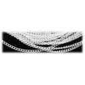  Edelstahl Halskette ohne Anhänger 48cm - ca. 2mm - hartversilbert