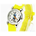 Kids Time Schlumpf Armbanduhr McTapfer / Gutsy Smurf mit Silikon Armband für Kinder Gelb