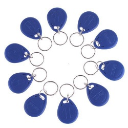 10 x RFID Transponder Chipschlüssel EM, 125KHz, Blau Cute