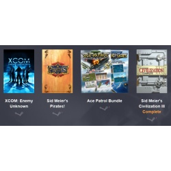 Bundle XCOM: Enemy Unknown, Sid Meier’s Pirates!, Ace Patrol Bundle, and Sid Meier's Civilization III Complete