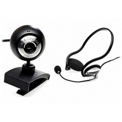 Skype Webcam 1.3MP & Neckband Headset Box High Quality Stereo PB1300-Plus