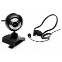 Skype Webcam 1.3MP & Neckband Headset Box High Quality Stereo PB1300-Plus