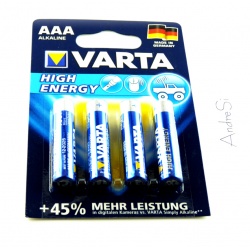 VARTA High Energy Type AAA Micro Cell 4 Pieces on Blister