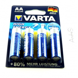 VARTA High Energy Type AA Mignon Cell 4 Pieces on Blister