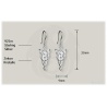  Arwens Abendstern Ohrringe aus 925er Sterling Silber mit je 3 einfassten facettenreichen Zirkon-Kristallen