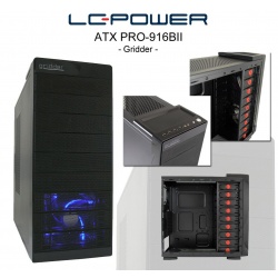 LC Power ATX Pro-Line - Gaming Pro-916BII - ohne NT ATX Pro-Line - Gaming Gridder 4x USB, HD Audio / AC97