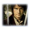 ﻿ Bilbo Beutling`s Eichelknopf von mit langem Lederband 44cm - hartvergoldet 