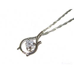 Tauriel's crystal tear of the Waldelbin, with chain in jewelry box, chain with pendant and noble crystal, hard silver plated