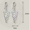 Arwens Abendstern Ohrringe aus 925er Sterl.Silber mit je 3 einfassten facettenreichen Zirkon-Kristallen