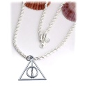 Necklace - Deathly Hallows - Platinum hard-core pendant with supple 50-52cm snake chain