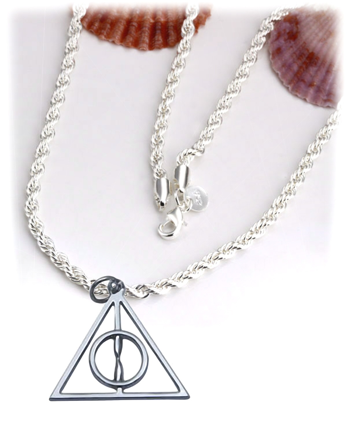 Necklace Deathly Hallows Platinum Hard Wired Pendant Necklace Deathly Hallows Platinum Hard Wired Pendant