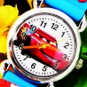 Kids Time Schlumpfine mit bequemem Silikon Armband für Kinder Farbe Rot, Quartz Uhr, Analog