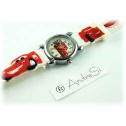 Cars Wristwatch Kids Time Kids Watch, Various Motifs - Silicone Bracelet White/Colorful