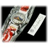 Kids Time Schlumpfine mit bequemem Silikon Armband für Kinder Farbe Rot, Quartz Uhr, Analog
