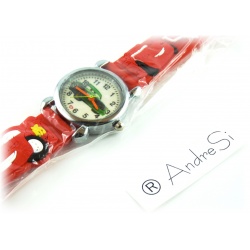 Cars Wristwatch Kids Time Kids Watch, Various Motifs - Silicone Bracelet Red/Colorful