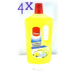 Pack of 4 Pack General Purpose Cleaner CLEAN 1000ml Citrus Force