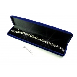Vampire Caroline Crystal Jewelry Bracelet in Velvet Jewelry Box, Hard Silverplated with Fine Rhinestones, Diaries