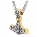 Thor's Thors Hammer Anhänger Mjölnir Wikinger Ank Halskette Herren LARP Vikings