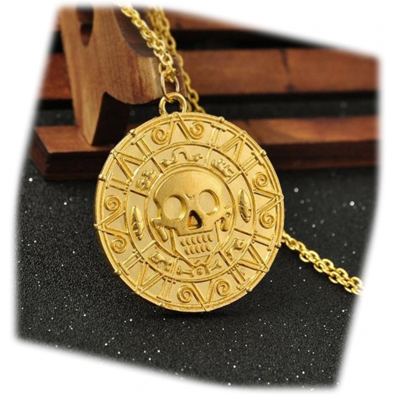 Fluch der Karibik Schatz-Münze Anhänger Azteken HQ Elizabeth Swann bronze/gold 