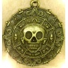 Fluch der Karibik - Schatz-Münze Anhänger Azteken HQ Elizabeth Swann bronze/gold