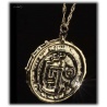 Fluch der Karibik - Schatz-Münze Anhänger Azteken HQ Elizabeth Swann bronze/gold