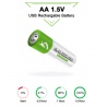 1.5V AA Akku li-ion Battery 2600mWh 100% capacität li-polymer per USB aufladbar