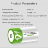 1.5V USB AA li-ion Battery 2600mwh 100% capacität li-polymer rechargeable via USB