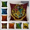 Kissenbezug 45x45 Hogwarts Gryffindor Slytherin Hufflepuff Ravenclaw H.Potter