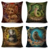 Kissenbezug 45x45 Hogwarts Gryffindor Slytherin Hufflepuff Ravenclaw H.Potter