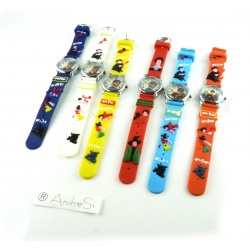 Kids Time Kinder HP Armbanduhren Harry P., Hermine, Ron mit Silikon Armband,AndreSi