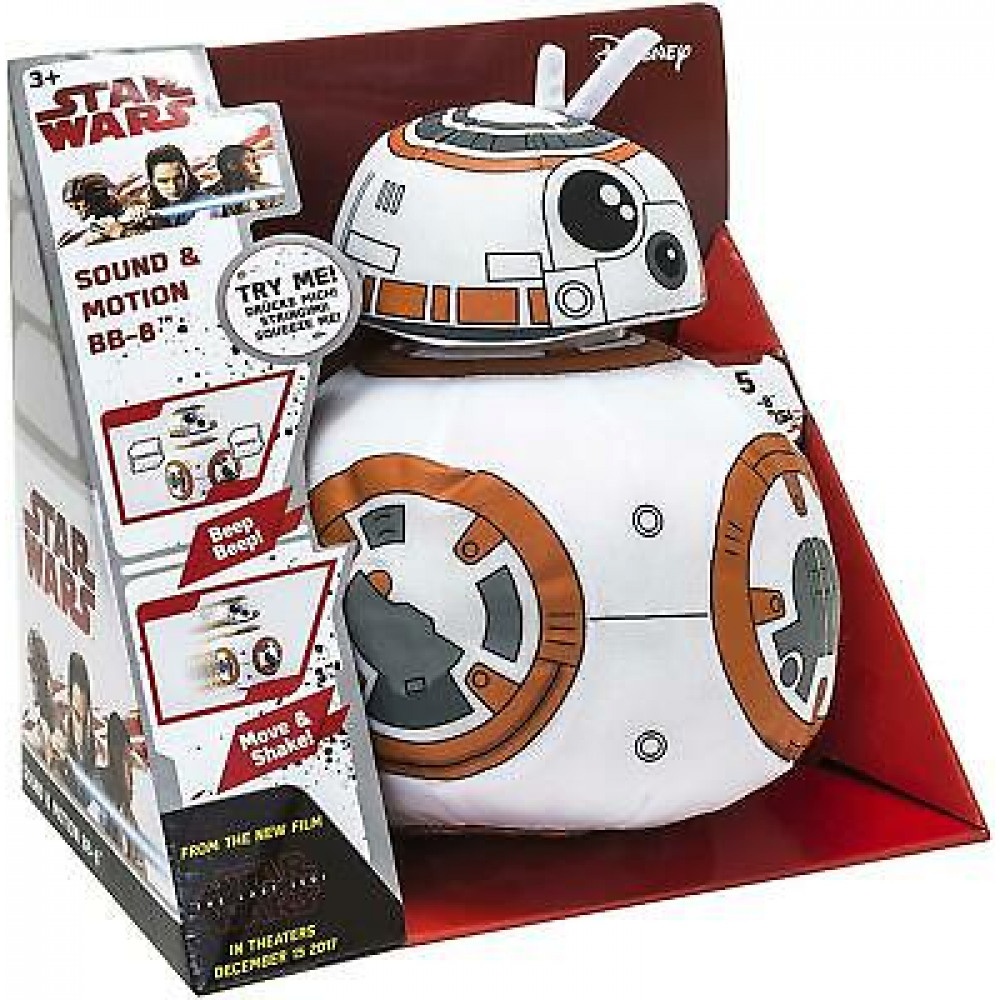 Disney Star Wars BB-8 30cm Plüsch mit Bewegung und Sound Joy Toy 