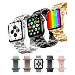 Sport Smartwatch IP68 Blutwerte,SMS,Chat,Musik iPhone Android schwarz,rosè,silber